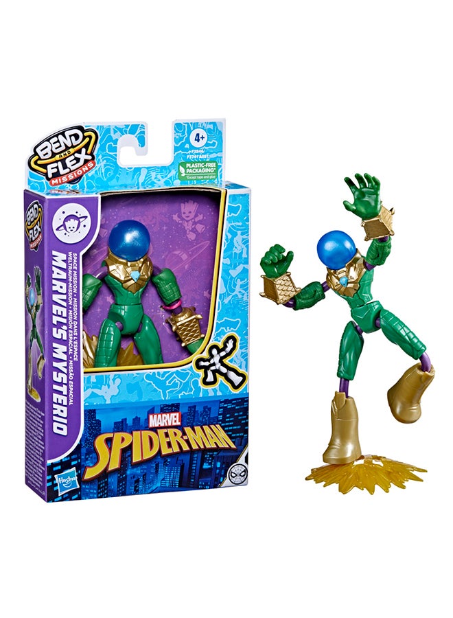 MARVEL Spider-Man Bend and Flex Missions Marvels Mysterio Space Mission Action Figure, 6-Inch-Scale Bendable Toy - Image 1