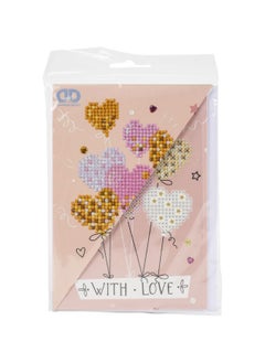 Diamond Dotz GREETING CARD  LOVE BALLOONS 12.6 X 17.7 