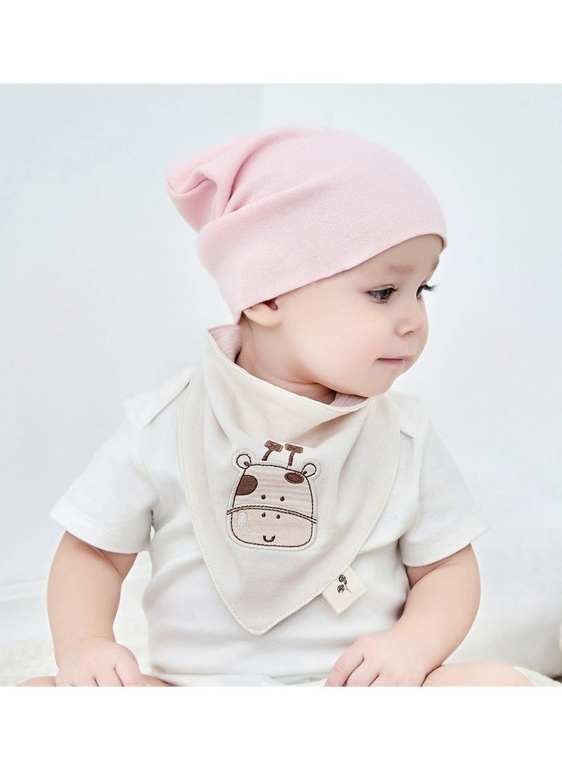 Generic - Baby Drool Bibs 4 Pack Baby Drool Bandana Bibs 100% Organic Cotton Super Absorbent Soft Drooling Bibs Breathable Baby Bandana Bibs for Boys and Girls, Plain Colors - Image 1