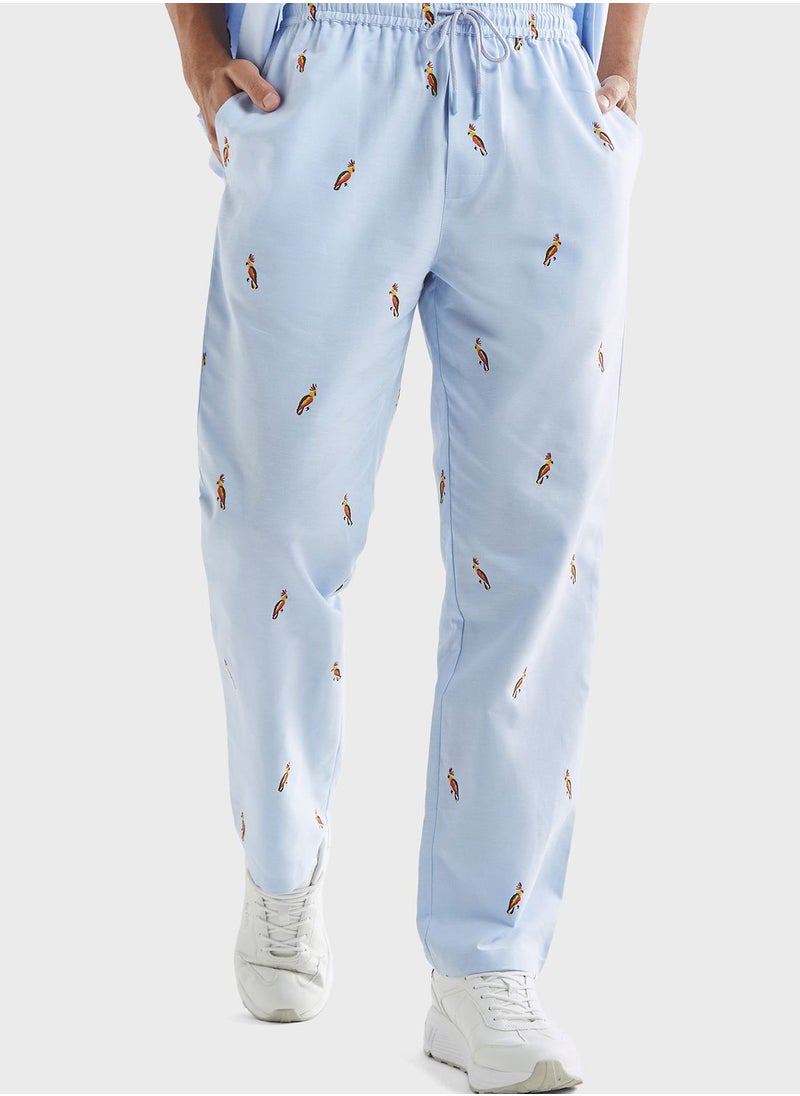 FAV Bird Print Drawstring Pant  - Image 1