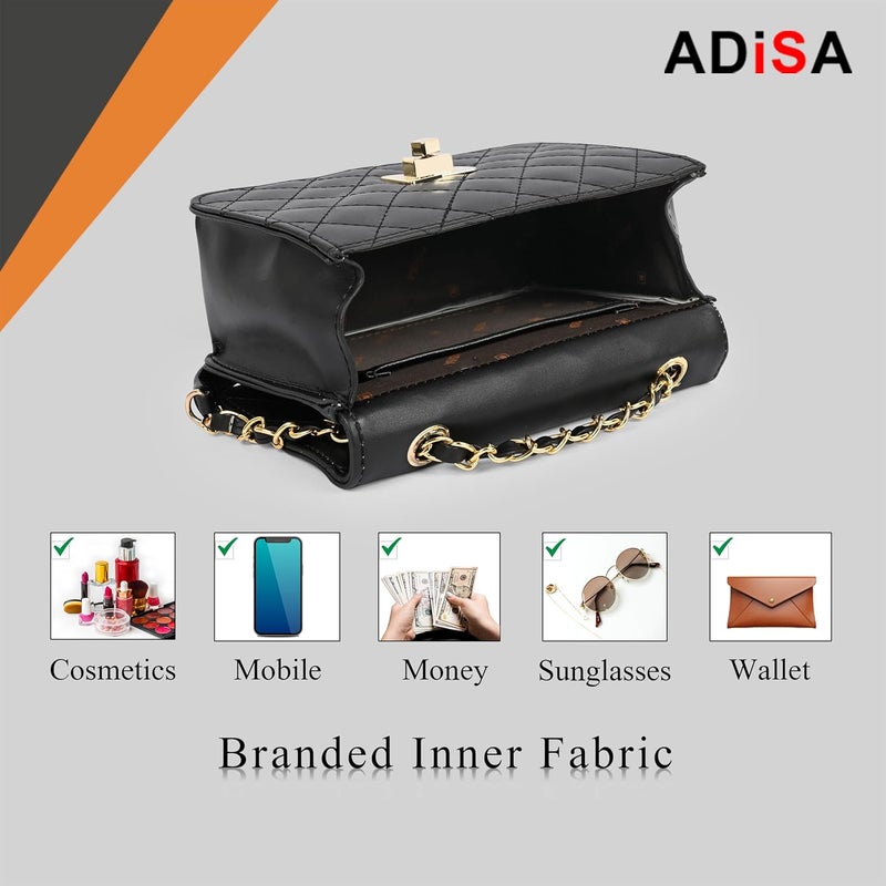 ADISA حقيبة كتف متقاطعة مبطنة للفتيات والنساء (SL5059-NEW) - Image 4