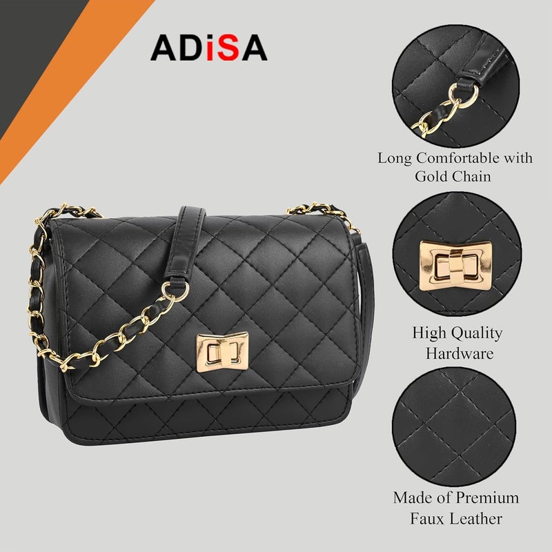 ADISA حقيبة كتف متقاطعة مبطنة للفتيات والنساء (SL5059-NEW) - Image 3