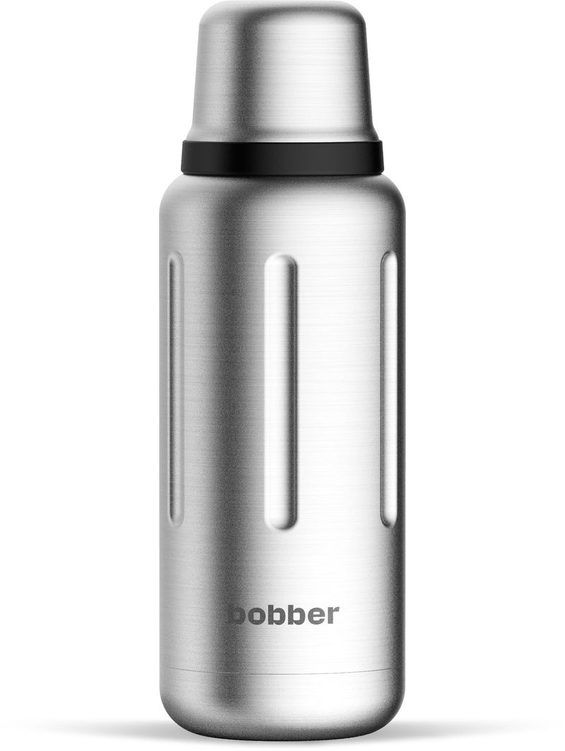 Bobber 34 oz Vacuum Insulated Stainless Steel Water Bottle with Cup Lid Dishwasher Safe Keeps Drinks Hot for 48 Hours and Cold for 72 Hours Double Walled Thermo Flask Matte