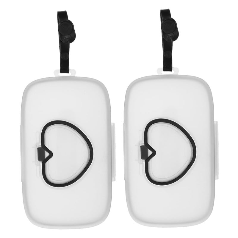 Portable Heart Shaped Baby Wipe Dispenser Box Travel Friendly Tissue Container for Diaper Bags - Image 2