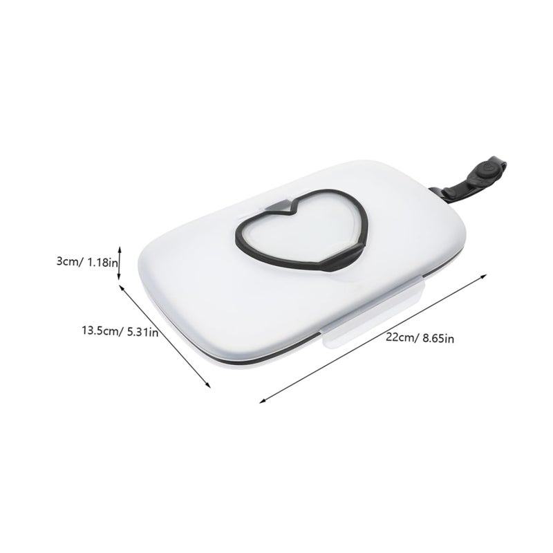 Portable Heart Shaped Baby Wipe Dispenser Box Travel Friendly Tissue Container for Diaper Bags - Image 3
