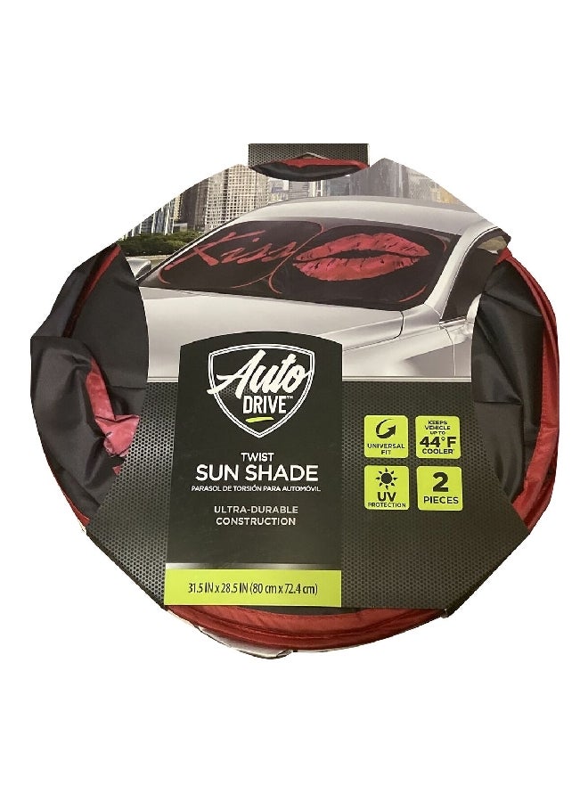 KISS Hassle Free Easy Installation Universal Fit Car Window Sun Shade Black 20 x 0.75 x 20 cm IN-577090915