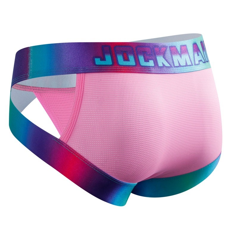 Jockmail New Ice Silk Men'S Underwear Cool Feeling Briefs Mesh Breathable Sports Hip Fitness - Image 3