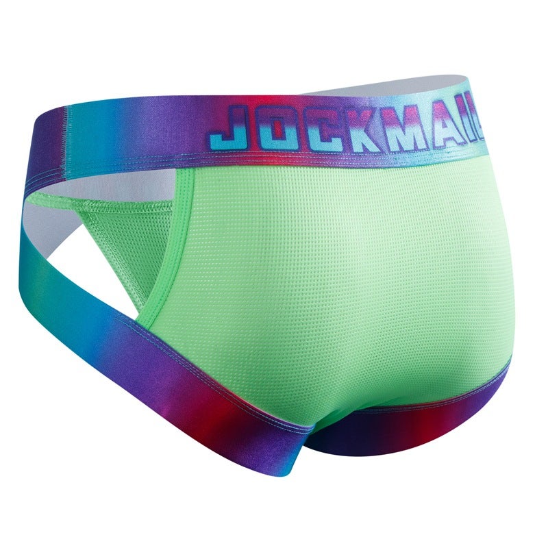 Jockmail New Ice Silk Men'S Underwear Cool Feeling Briefs Mesh Breathable Sports Hip Fitness - Image 5