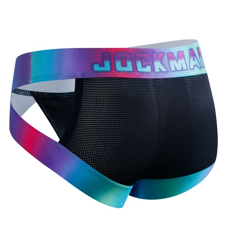 Jockmail New Ice Silk Men'S Underwear Cool Feeling Briefs Mesh Breathable Sports Hip Fitness - Image 4