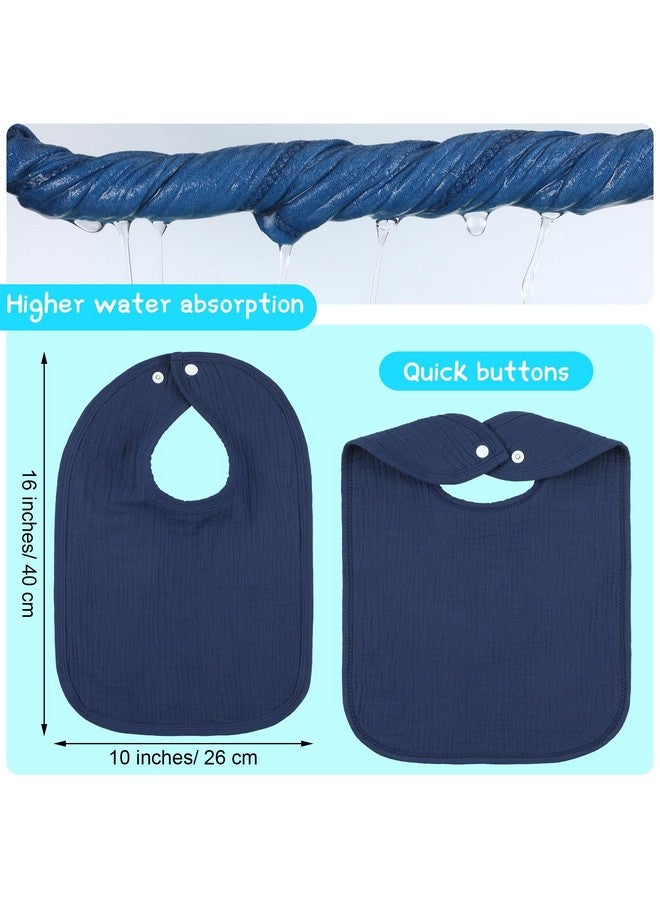 Toulite طقم 6 قطع من المرايل القطنية الكبيرة للأطفال من توليت للفتيات والفتيان، مرايل باندانا لامتصاص اللعاب، قابلة للتعديل، مثالية لتغذية الأطفال الرضع، هدية للمولود الجديد، 6 ألوان صلبة - Image 2