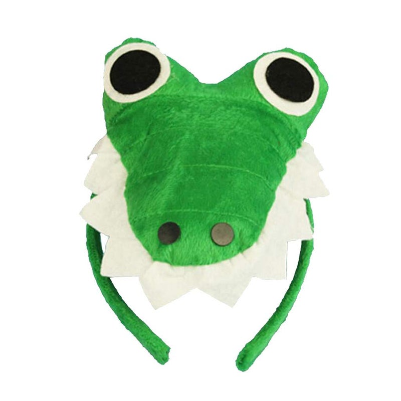 FRECI Animal Headband Plush Party Headpiece Hair Hoop Party Cosplay Costume Props Crocodile - Image 3