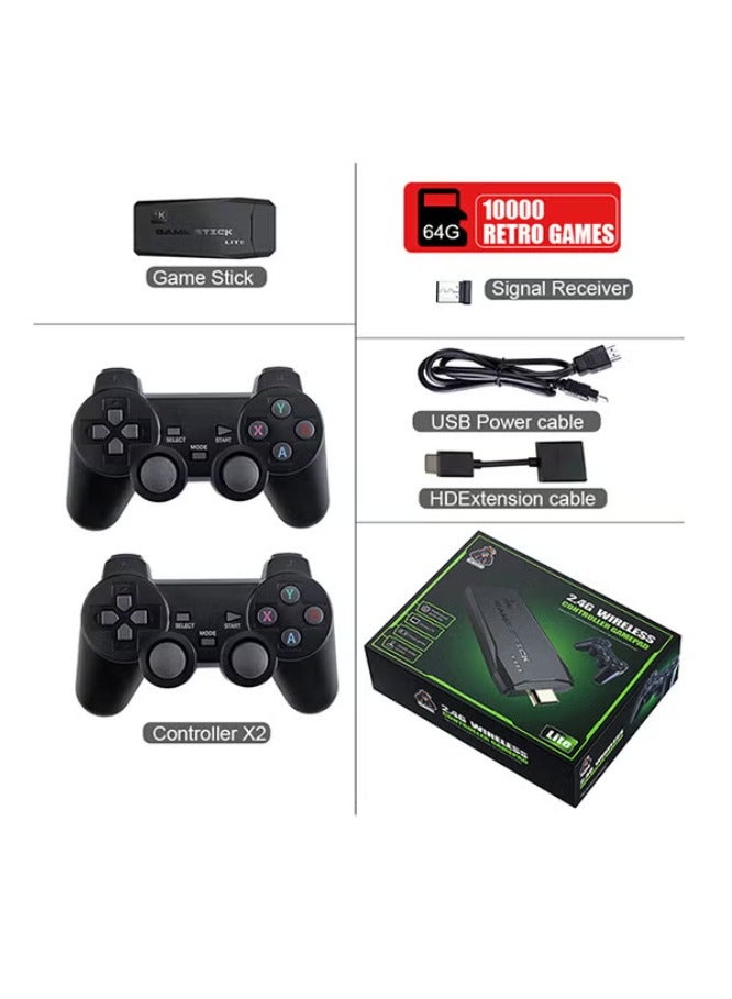 Y3 Lite Hd Tv Game Console With 64G Card 10000 Games 2 Controllers With 1 Stick 1 HD Extension Cable