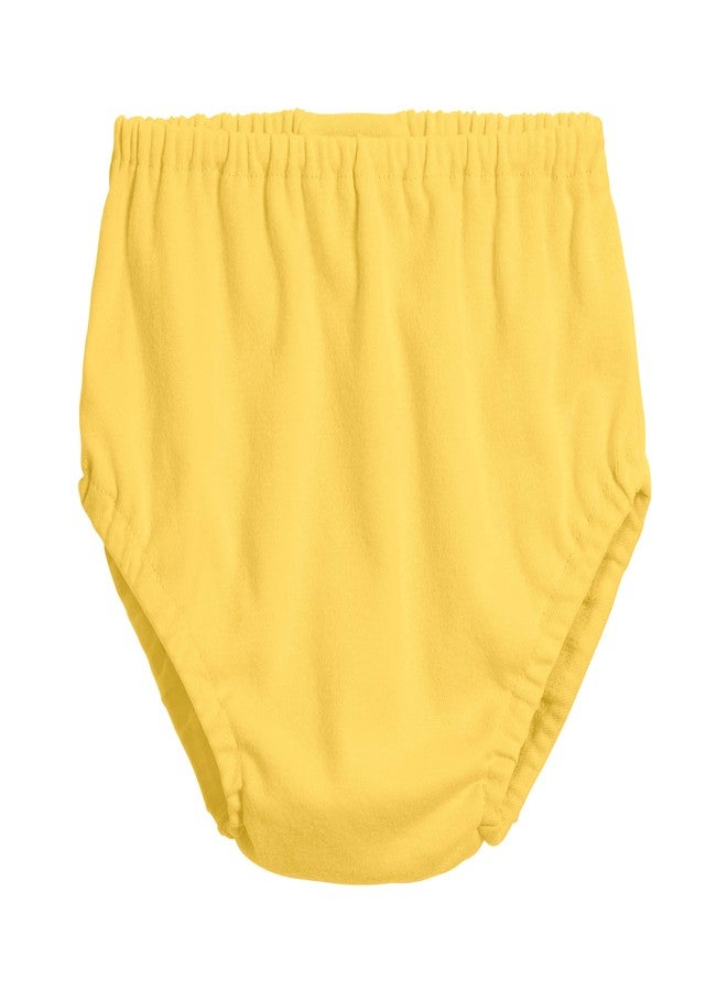 City Threads Made in USA Baby Girls and Baby Boys Unisex Organic Diaper Covers Bloomers Soft Cotton, Yellow, 2T - Image 1
