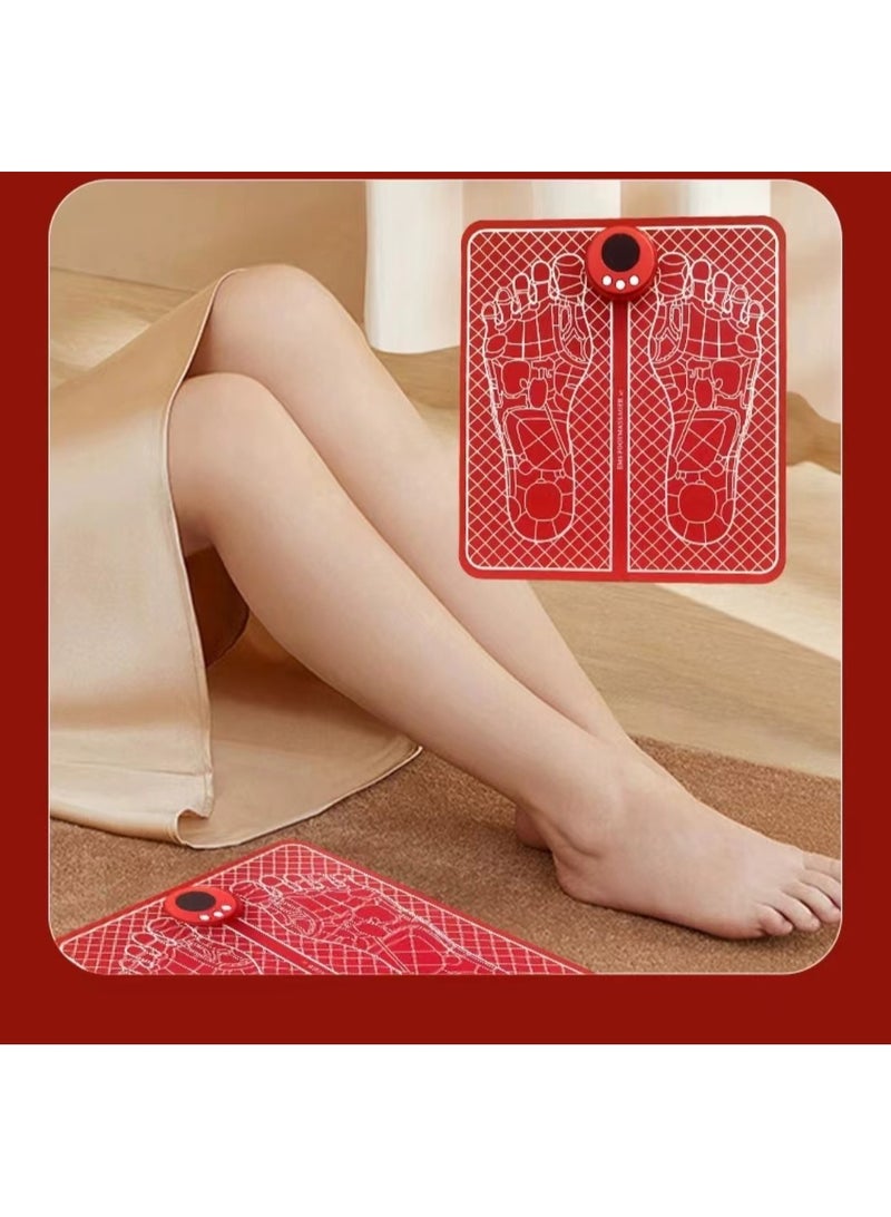 2024 New Foot Massage Pads - Foot Massage Pads for Pain Relief and Muscle Relaxation, Foldable Leg and Foot Massage Pads with USB Charging - Electronic Neurostimulator