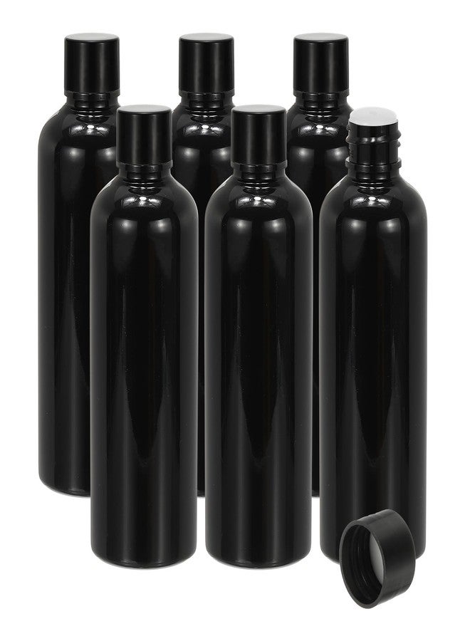 PATIKIL Travel Bottles with Screw Cap, 6 Pcs 3.4Oz(100ml) Leak Proof Refillable Empty Dispenser Container Squeeze Bottle with PP Screw Lid for Shampoo Toiletries Lotion Cream, Black - Image 1
