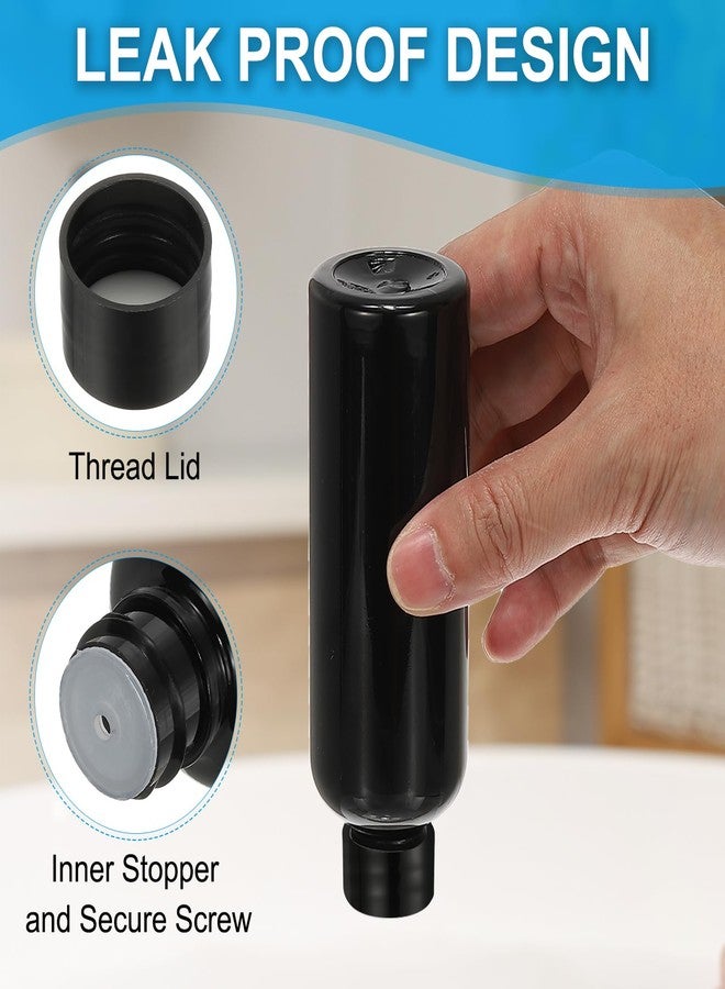 PATIKIL Travel Bottles with Screw Cap, 6 Pcs 3.4Oz(100ml) Leak Proof Refillable Empty Dispenser Container Squeeze Bottle with PP Screw Lid for Shampoo Toiletries Lotion Cream, Black - Image 4