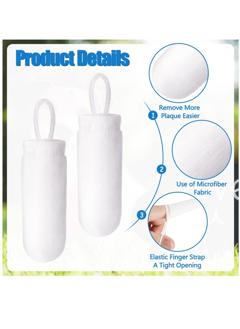 Dog Finger Toothbrush, 20 Pcs Microfiber Fingerbrush for Dogs Soft Finger Toothbrush Pet Dental Finger Brush for Dog Cat Teeth Cleaning Remove Plaque and Tartar - Image 2
