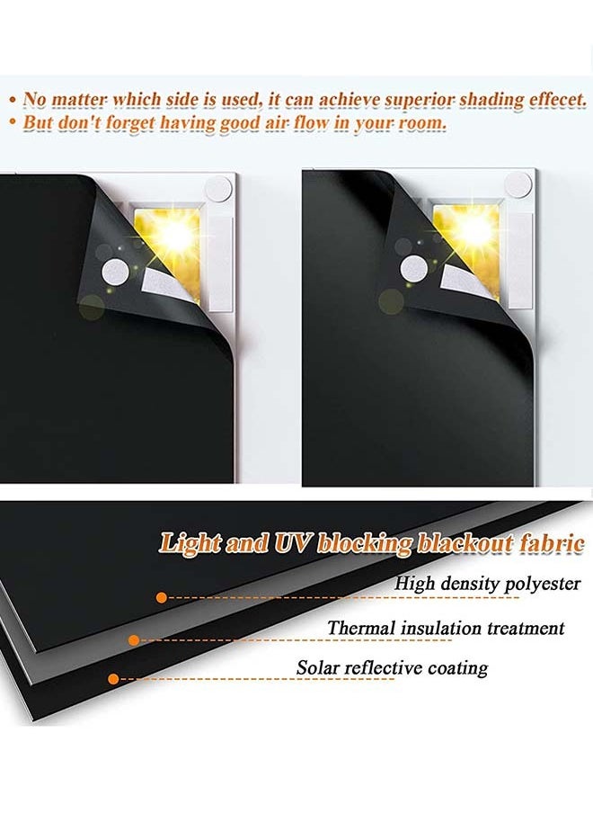 CHHQLZS Portable Blackout Blind 200x145cm Blackout Curtains with Adhesive Blackout Shades for Baby Nursery, Bedroom or Travel  - Image 4