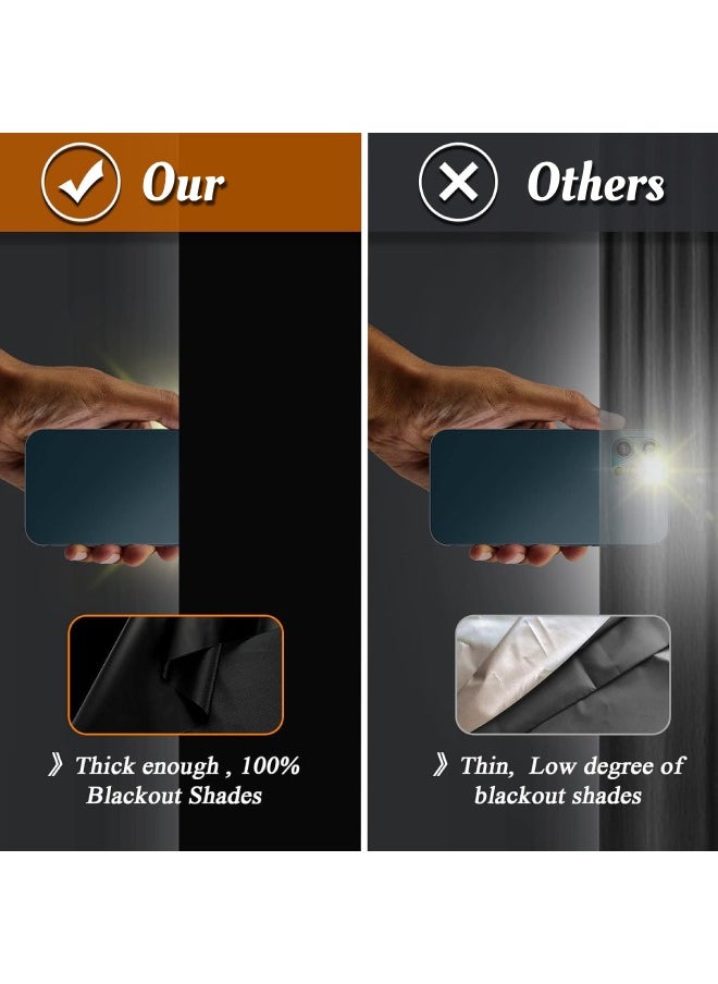 CHHQLZS Portable Blackout Blind 200x145cm Blackout Curtains with Adhesive Blackout Shades for Baby Nursery, Bedroom or Travel  - Image 2