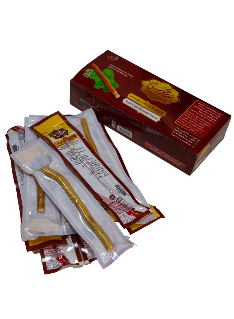 Sundus Miswak Is a Box Containing 12 Healthy Miswak Treated in Airless Packages - Image 3