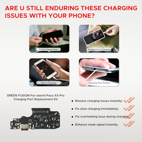 GREEN FUSION Charging Port Replacement Compatible with Xiaomi Poco X4 Pro, Includes Repair Tools - Image 5