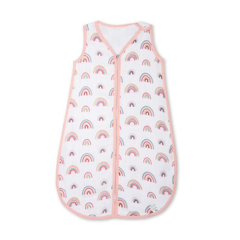 Theoni Cotton Mulsin Sleeping Bag/Sleeping Sack (0-6 Month, Santorini Sun) - Image 4