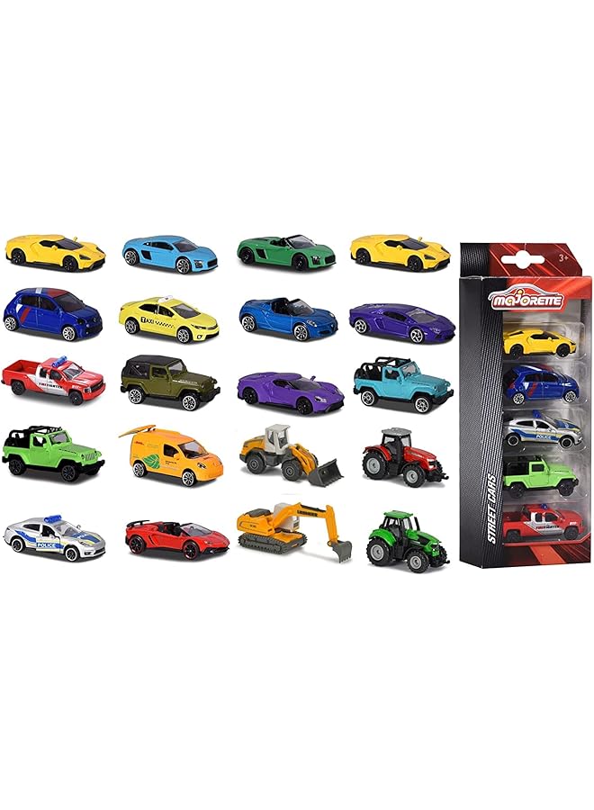 Majorette Street Cars 5 Pieces Set For Ages 3 Plus Years Old Assorted Sets - Image 1