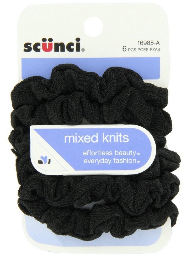 Scunci Effortless Beauty Mini Slinky Black Twisters 18, 3 Count - Image 1