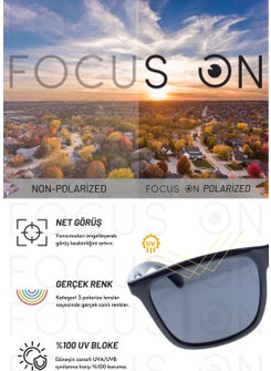 Focus On Tomas Black Polarized Men's Sunglasses | Flexible Lightweight Unbreakable  - Image 5