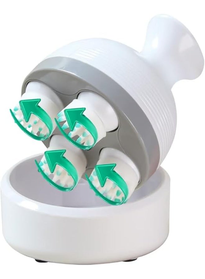 Cordless Electric Scalp Massager - Handheld Head Massager with 84 Nodes & 4 Heads - Stress Relief, Hair Growth Stimulation & Portable for Daily Use - Image 1