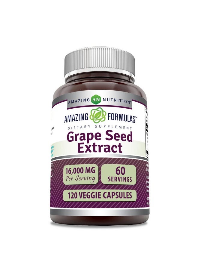 Amazing Formulas Grapeseed Extract 16000mg Per Serving Veggie Capsules Supplement | 20:1 Extract | Non-GMO | Gluten Free | Made in USA (120 Count) - pzsku/Z373C3C68787177EF9B00Z/45/_/1740203253/aa672d07-c638-4cb1-92fb-5adb9ff0f381