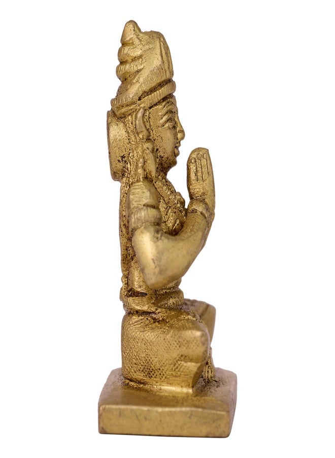 GURU JEE™ Handmade Brass Statue Mother Goddess Parvati Maa Idol Murti Sitting Religious Gifts for Puja Mandir Temple Home Décor Gifts Showpiece - Image 3
