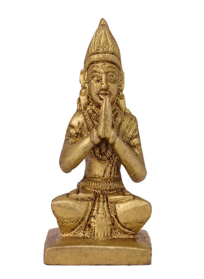 GURU JEE™ Handmade Brass Statue Mother Goddess Parvati Maa Idol Murti Sitting Religious Gifts for Puja Mandir Temple Home Décor Gifts Showpiece - Image 1