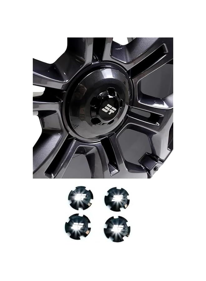 Topleo Matte Black Roof Travel Rack, Luggage Decorative Strip Frame, Hub Caps, Wheel Side Screws, Wheel Bolt Covers, Front Bumper Hooks Covers, Compatible with Jetour T2 2023, 2024 (Black72PCS)  - Image 5