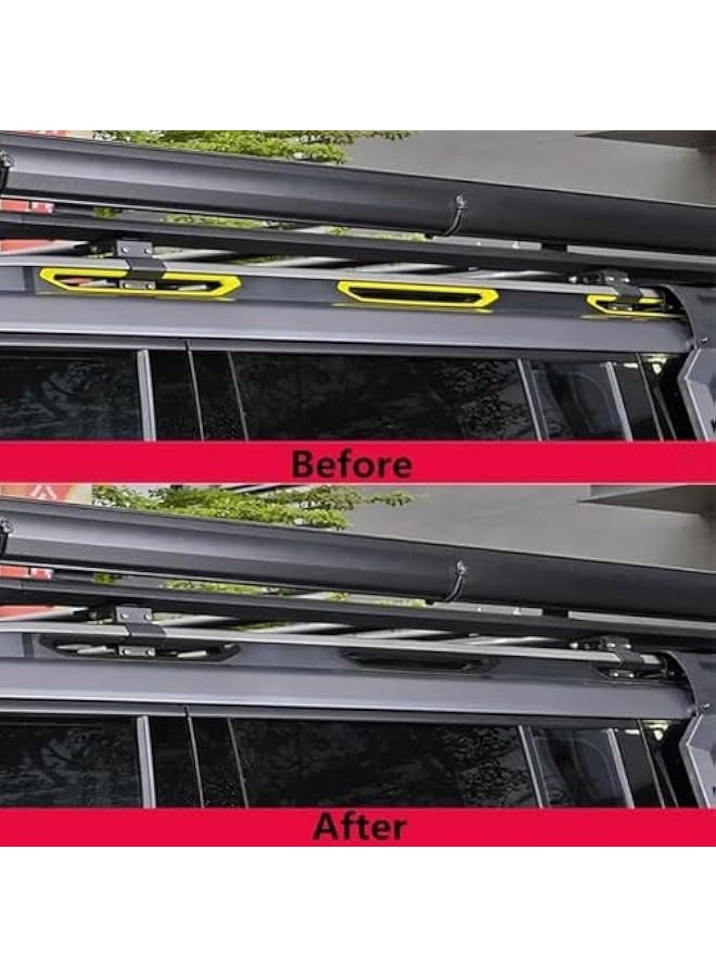 Topleo Matte Black Roof Travel Rack, Luggage Decorative Strip Frame, Hub Caps, Wheel Side Screws, Wheel Bolt Covers, Front Bumper Hooks Covers, Compatible with Jetour T2 2023, 2024 (Black72PCS)  - Image 3