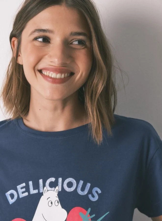 ومن سيكريت بيجاما موومين كابري 100٪ قطن باللون الأزرق