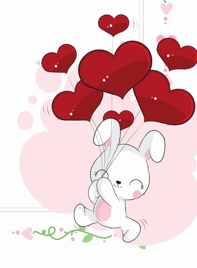Hoolloomooloo Baby Milestone Blanket Pack of 2 - Bunny with Heart Balloons & Bunny with Round Balloons | Soft Fleece 90x120cm | 1-12 Month Photo Prop for Newborn Photography with Golden Ring - Image 5