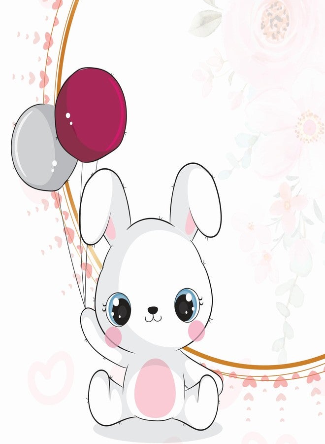Hoolloomooloo Baby Milestone Blanket Pack of 2 - Bunny with Heart Balloons & Bunny with Round Balloons | Soft Fleece 90x120cm | 1-12 Month Photo Prop for Newborn Photography with Golden Ring - Image 4
