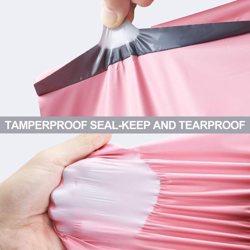 UCGOU Poly Mailers 12x15.5 Inch Light Pink 100 Pack Medium Shipping Bags #5 Strong Thick Mailing Envelopes Self Sealing Adhesive Waterproof and Tear Proof Boutique Packaging Postal for Clothing - Image 4