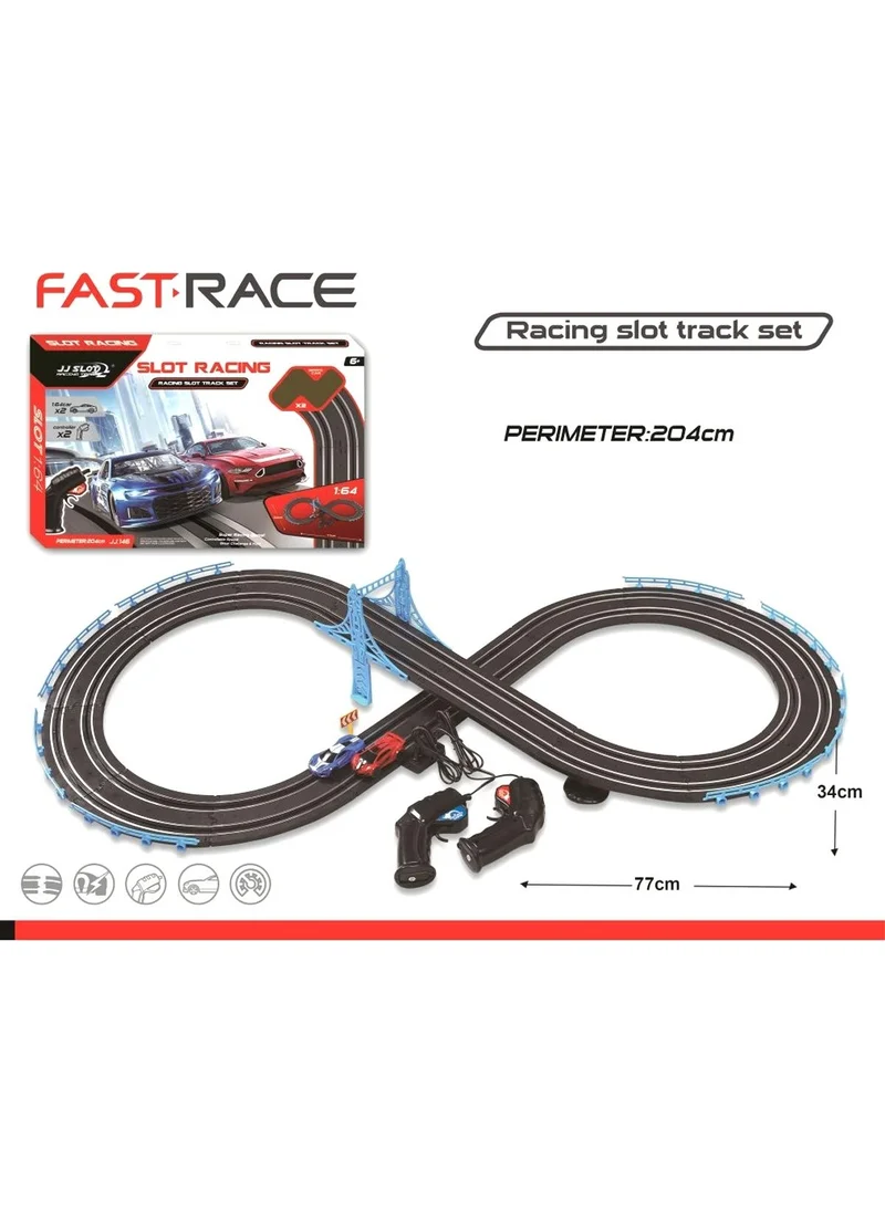 Vardem Oyuncak Vardem Toy Jj 146-1 Battery Powered 2 Vehicle Racing Set 204 cm 1:64
