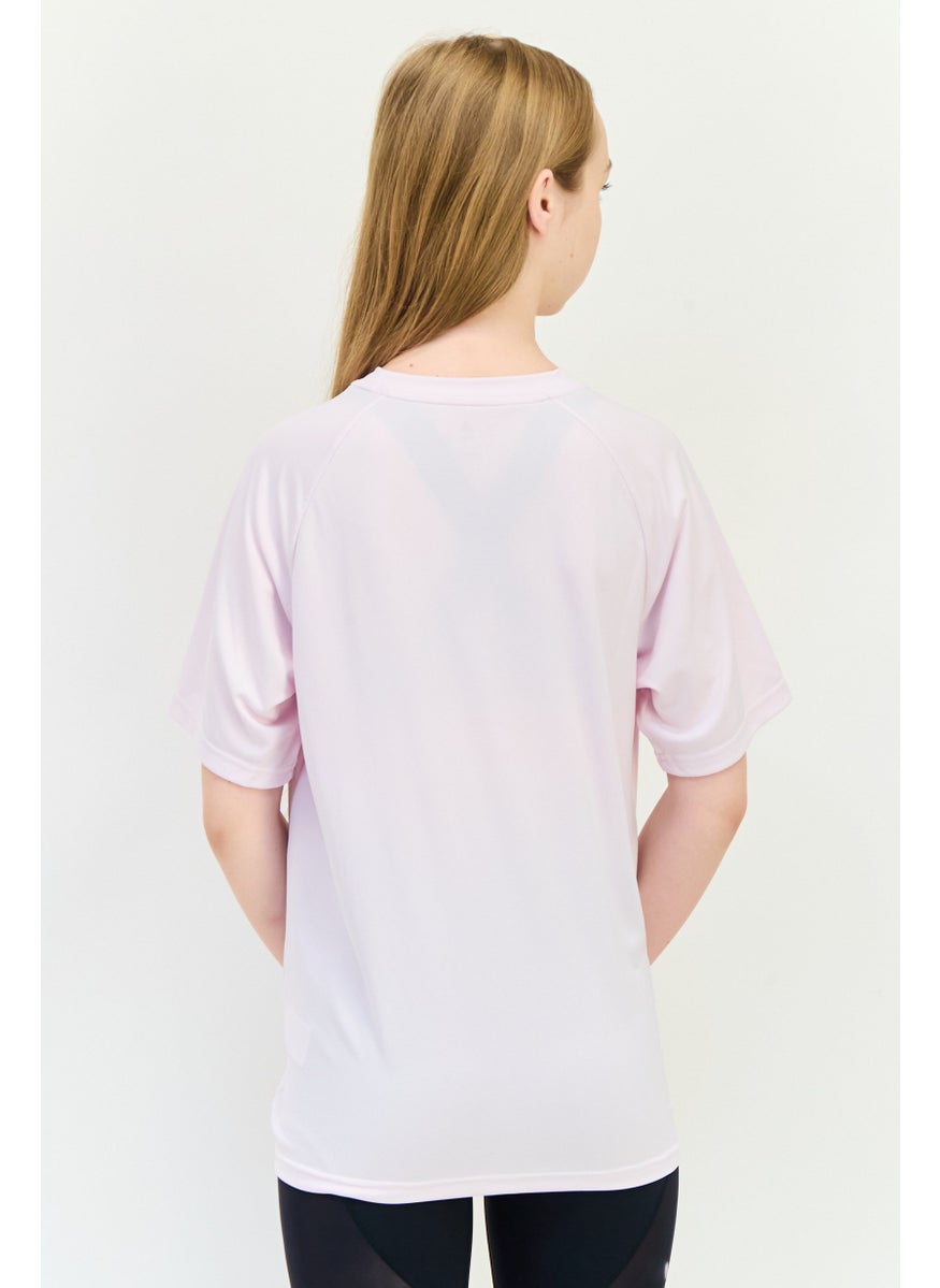 Adidas Women Sportswear Fit Short Sleeves Training T-Shirt, Pink  - Image 4