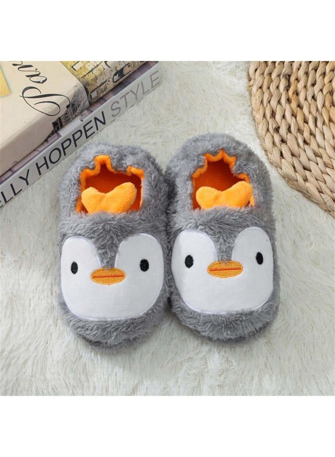 Csfry Toddler Girls' Premium Soft Plush Penguin Slippers Orange - Image 5