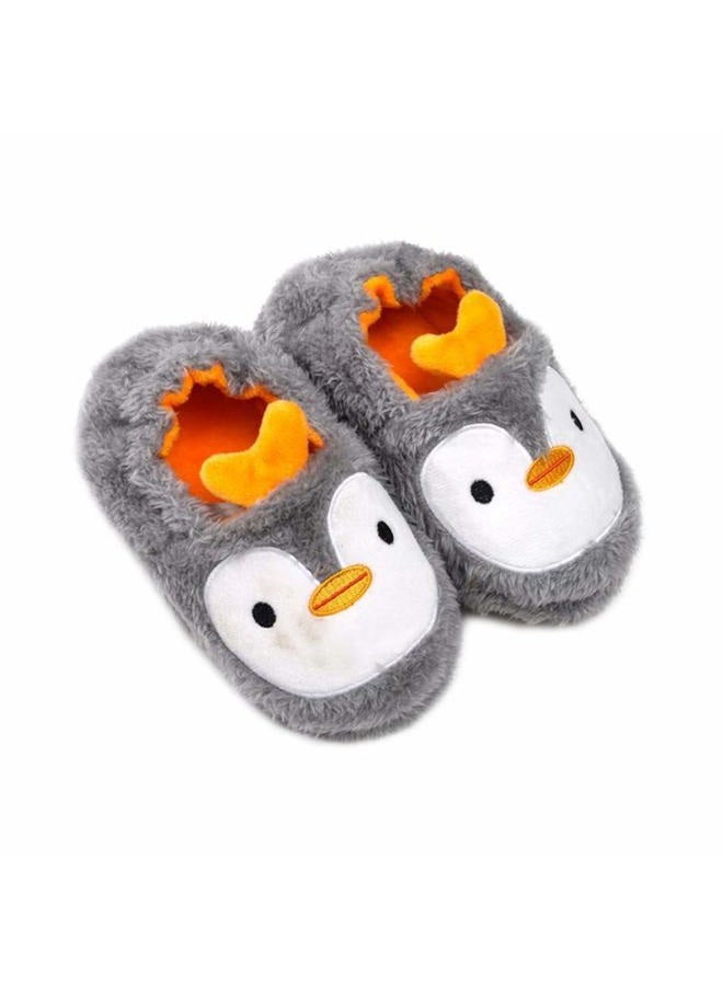 Csfry Toddler Girls' Premium Soft Plush Penguin Slippers Orange - Image 2