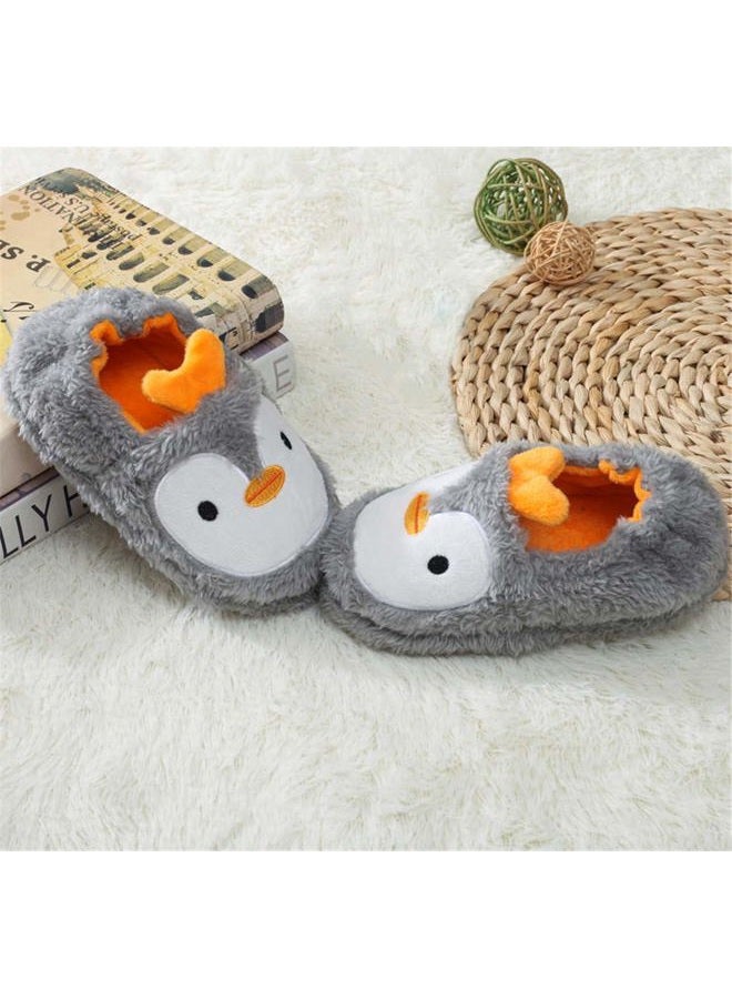 Csfry Toddler Girls' Premium Soft Plush Penguin Slippers Orange - Image 4