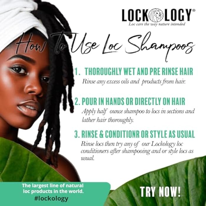 Lockology Loc Shampoo Dreadlock Shampoo with Peppermint Tea Tree, Organic For Dreads | Dreadlock Hair Products - Image 3