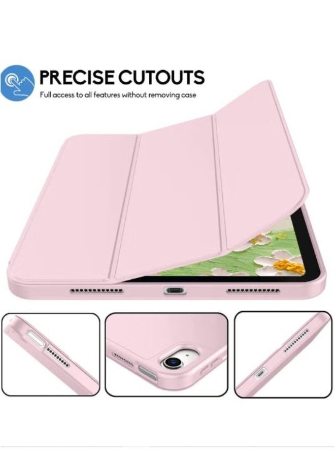 RYN iPad 10th Generation Case 2022 with Pencil Holder, 10.9-inch, Soft TPU Protective Trifold Stand, Auto Wake/Sleep, Pink - Image 4