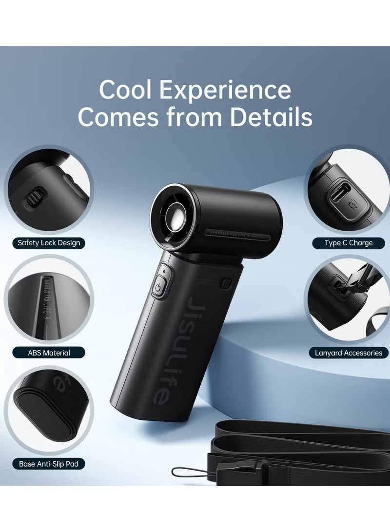 جيسيو لايف مروحة جيسولايف إلك 9 توربو محمولة بسرعات قابلة للتعديل وبطارية قابلة لإعادة الشحن بسعة 5000 مللي أمبير في الساعة - Image 3