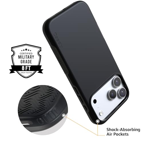 Casely iPhone 17 Pro Max Case | Black on Black | Bold Protective Design | Compatible with MagSafe - Image 4
