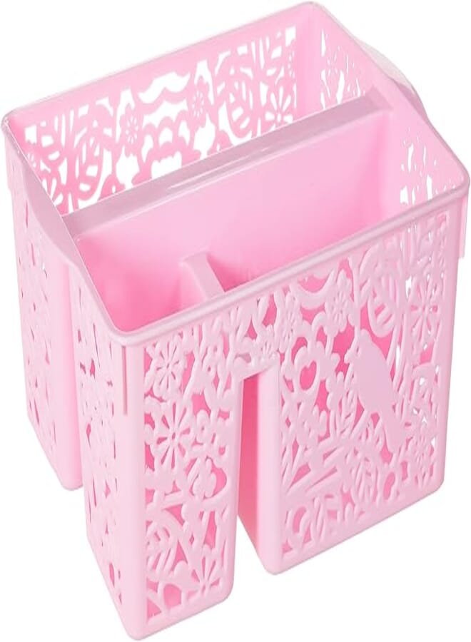 Plastic Kitchen Organizer 3 Eye (25.5 * 20.5 * 10cm) - Pink