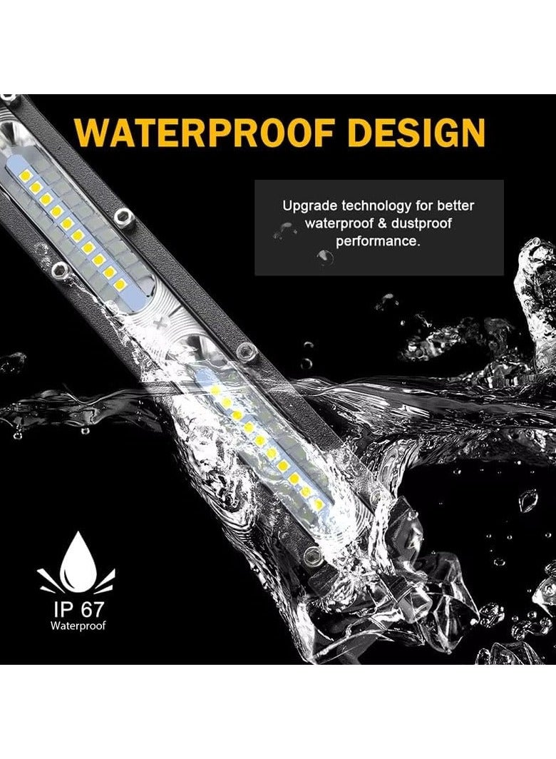 Generic (Set of 2) 7-Inch 60W LED Light Bars for Cars & Trucks – Off-Road Waterproof Spot/Flood Combo Lights – High-Intensity Driving Lamps for 12V/24V Vehicles  - Image 4